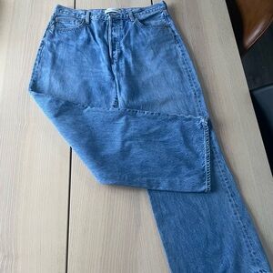 Denim Forum The Farrah high rise wide leg jeans 32w 26L,  Aritzia jean 32